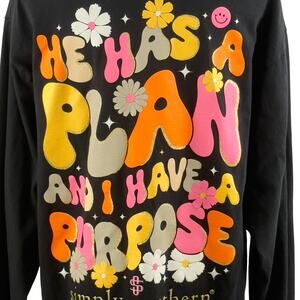 Simply Southern Long Sleeve Flower Hippie Christian T-Shirt Spiritual